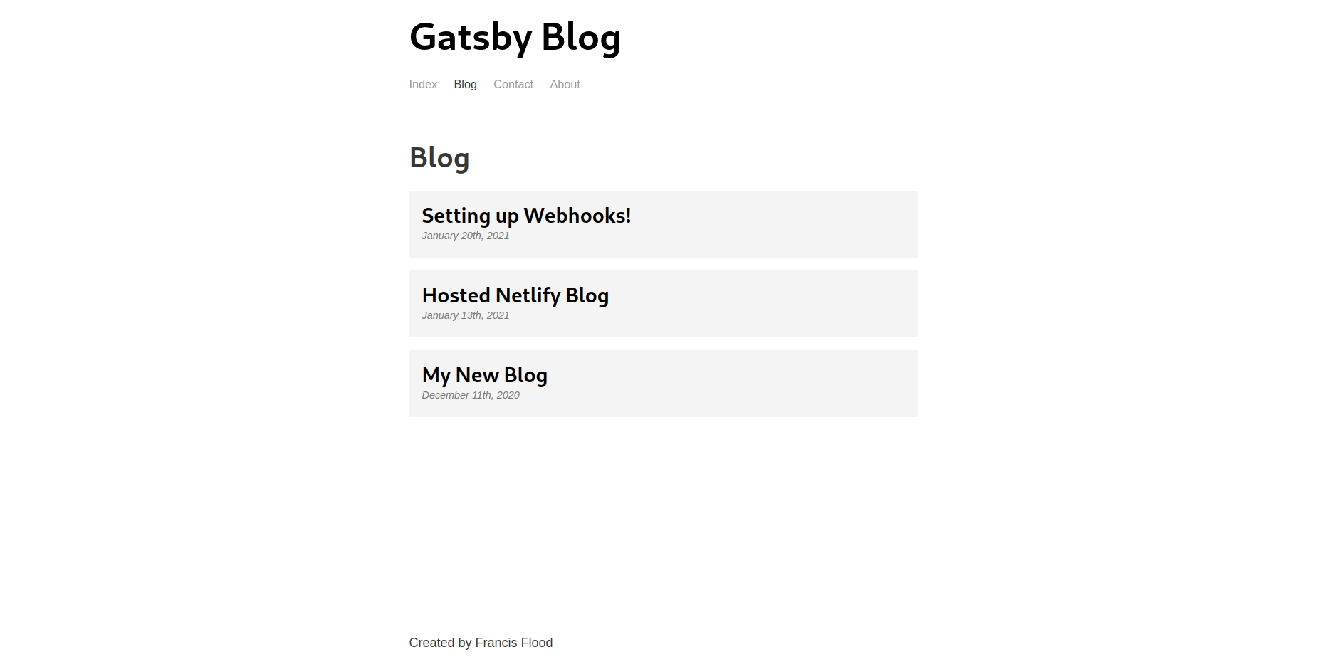 gatsby blog screenshot